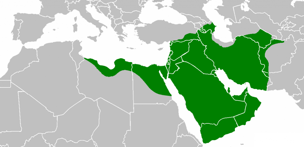 Territory during Caliph Umar's reign (By Mohammad adil [CC BY-SA 3.0 (http://creativecommons.org/licenses/by-sa/3.0)], via Wikimedia Commons)